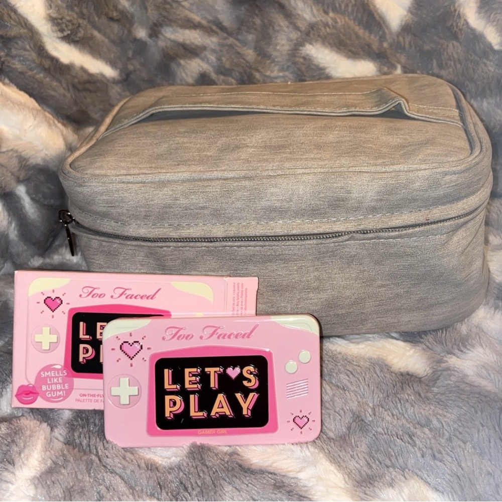 Too Faced Let's Play Makeup Set with Gray Bag
